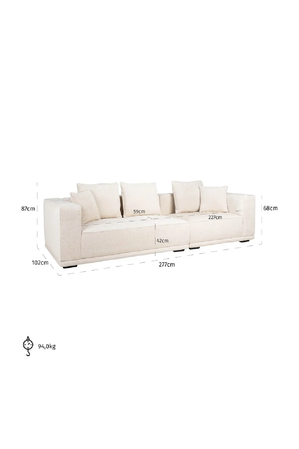 Beige Chenille Sofa | Richmond Interiors Lusso | Oroa.com