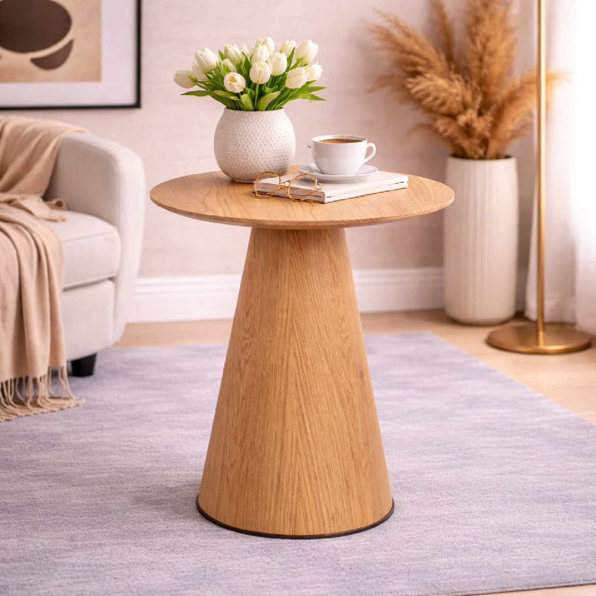 Oak Conical Sofa Table | Oroa.com
