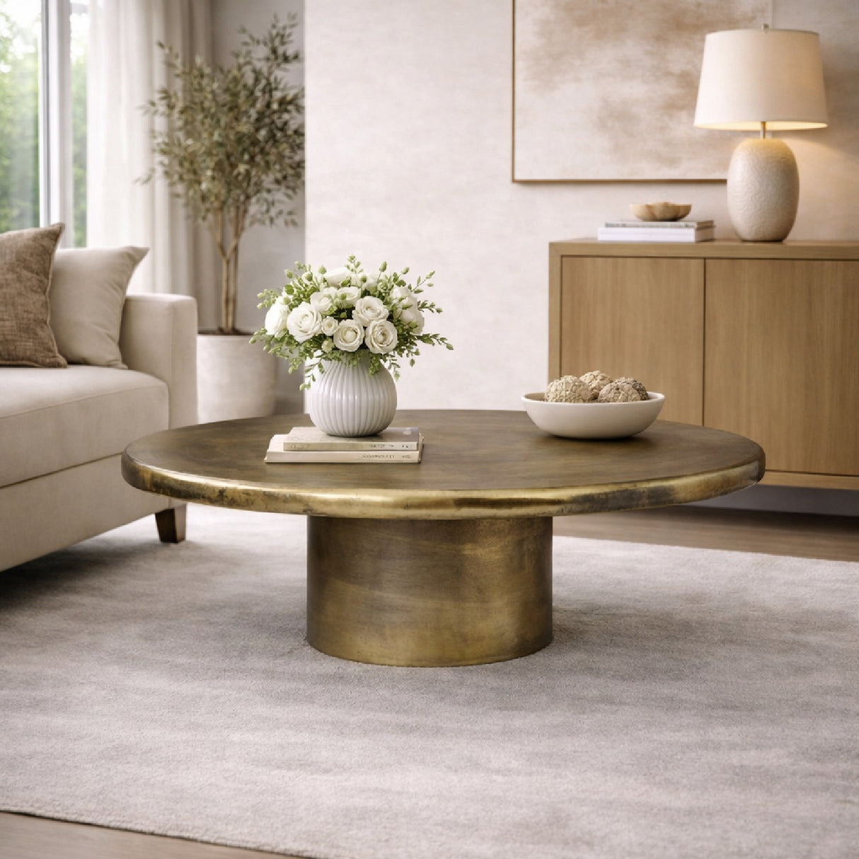 Brushed Gold Coffee Table | Oroa.com