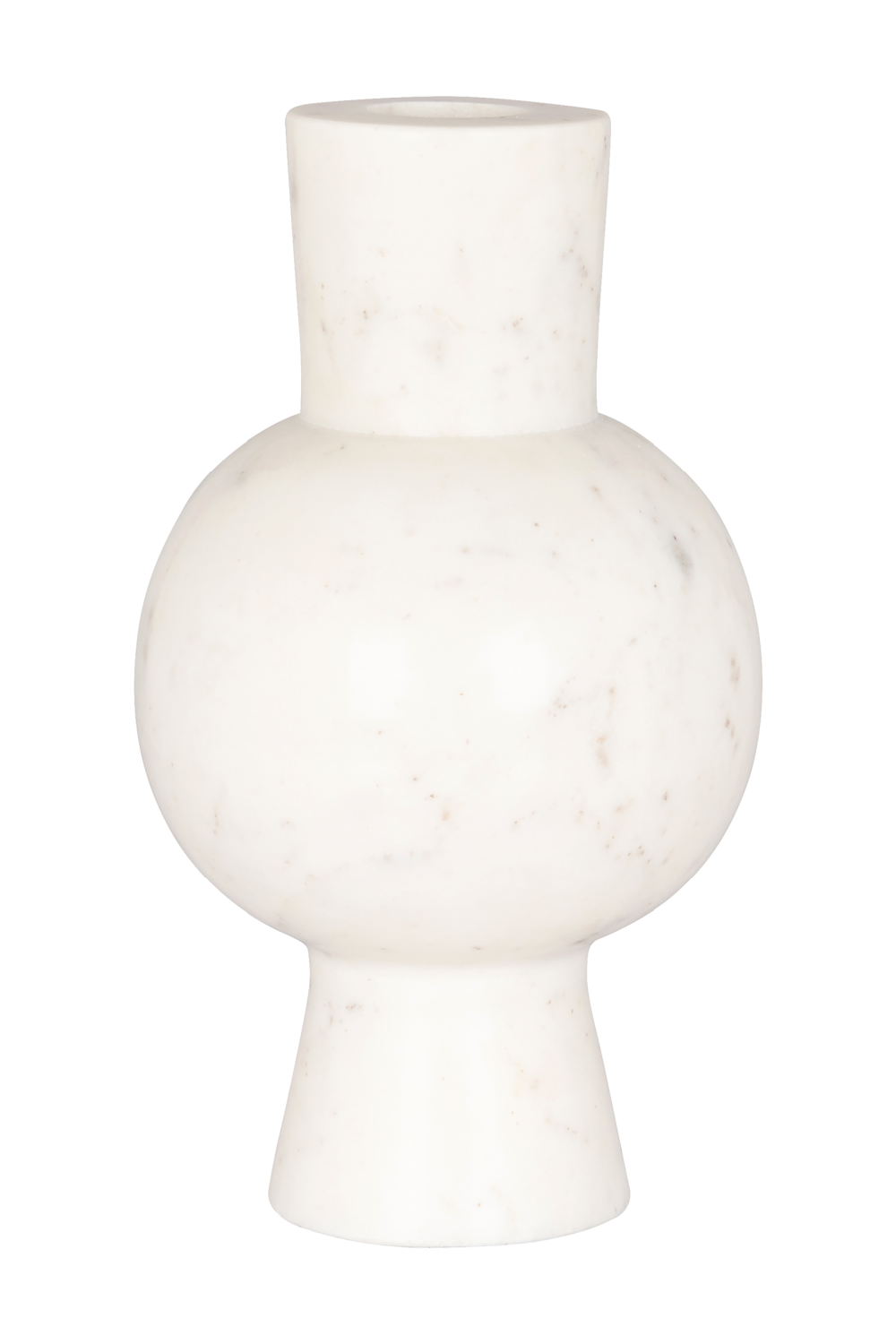 White Marble Rounded Vase | Richmond Interiors Jonah | Oroa.com