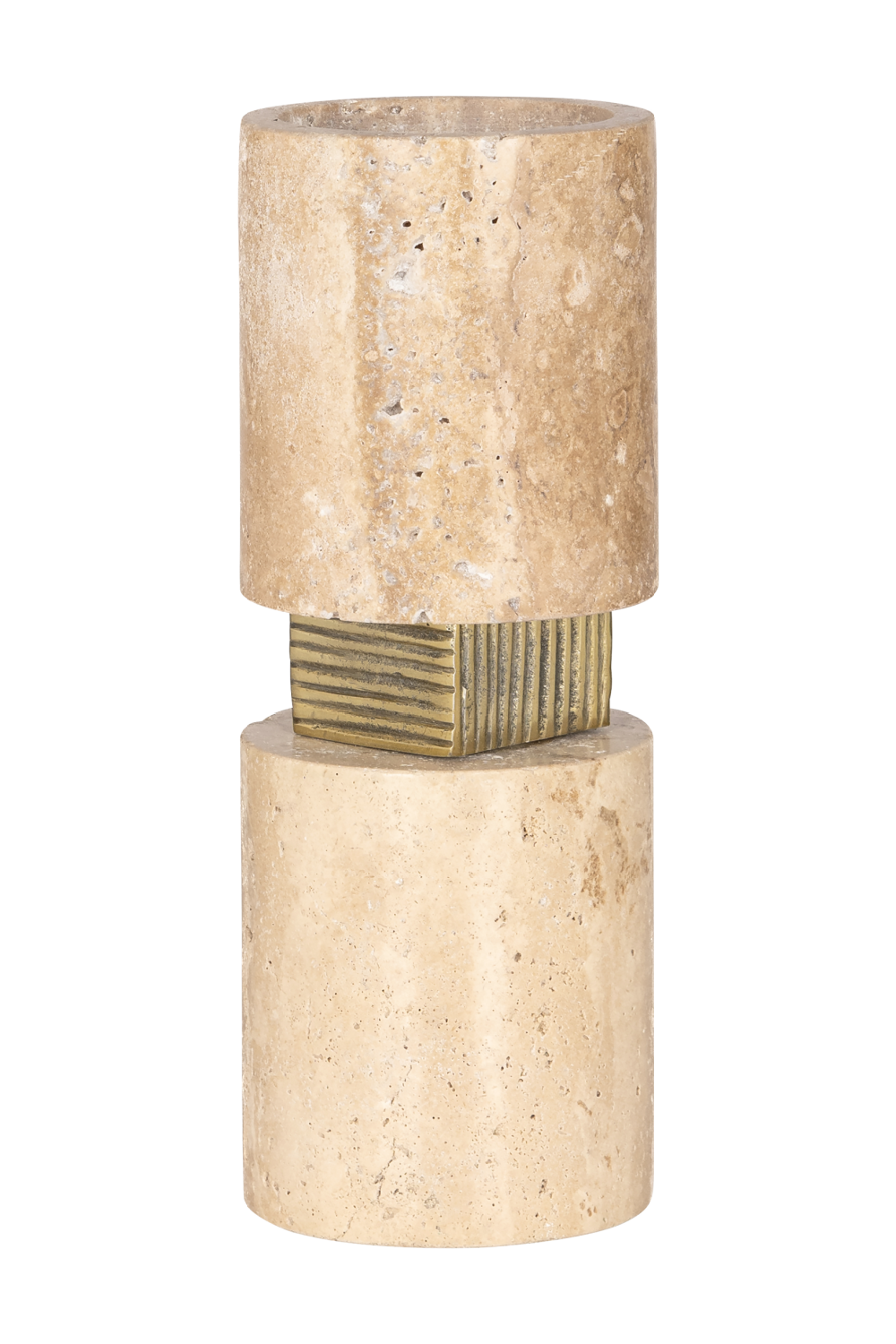 Beige Travertine Candle Holder | Richmond Interiors Boaz | Oroa.com
