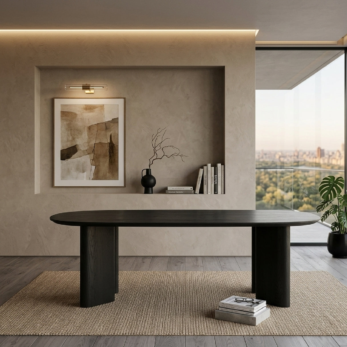 Black Oak Organic Dining Table | Oroa.com
