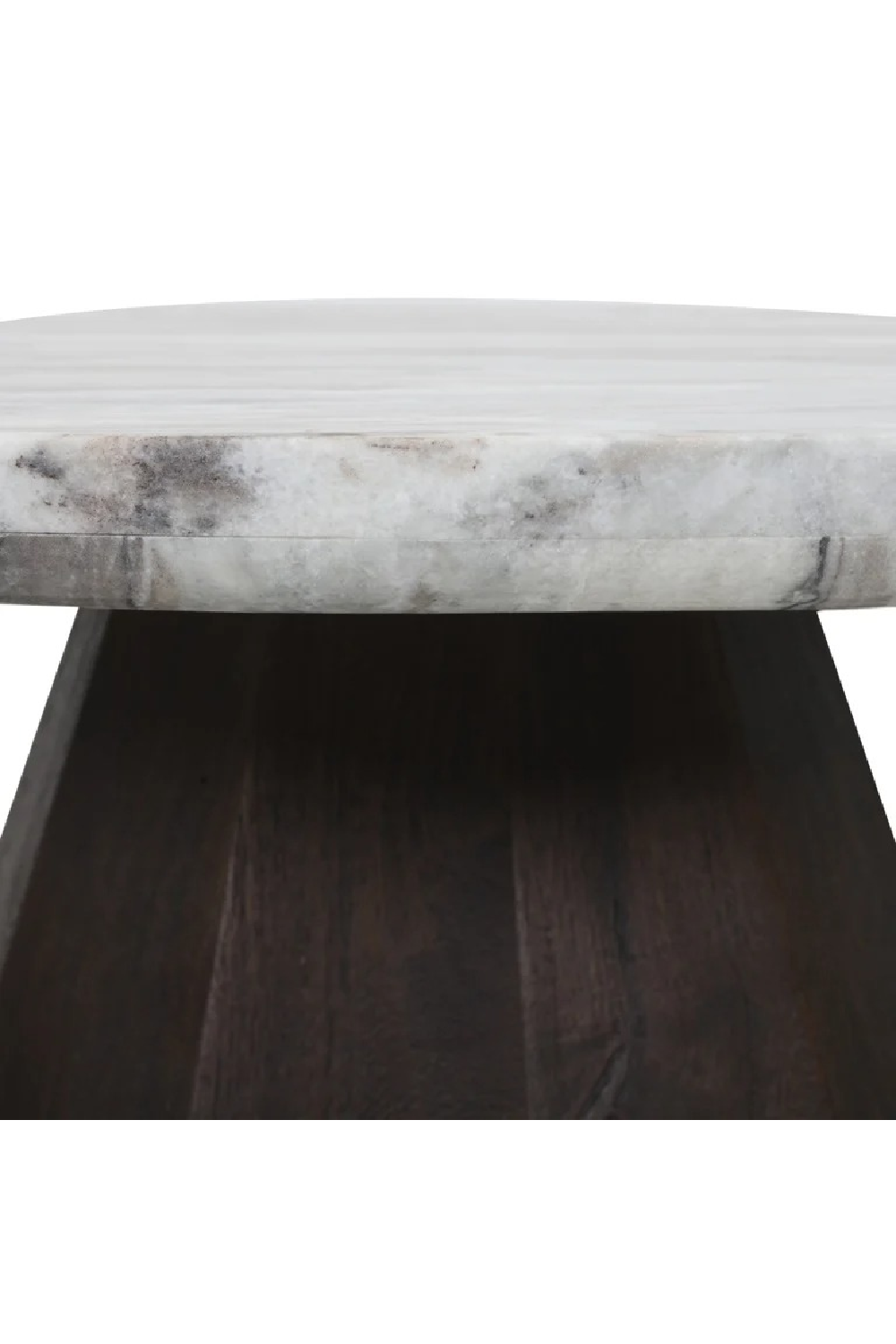Round Marble Brown Coffee Table | Richmond Interiors Oberoy | Oroa.com