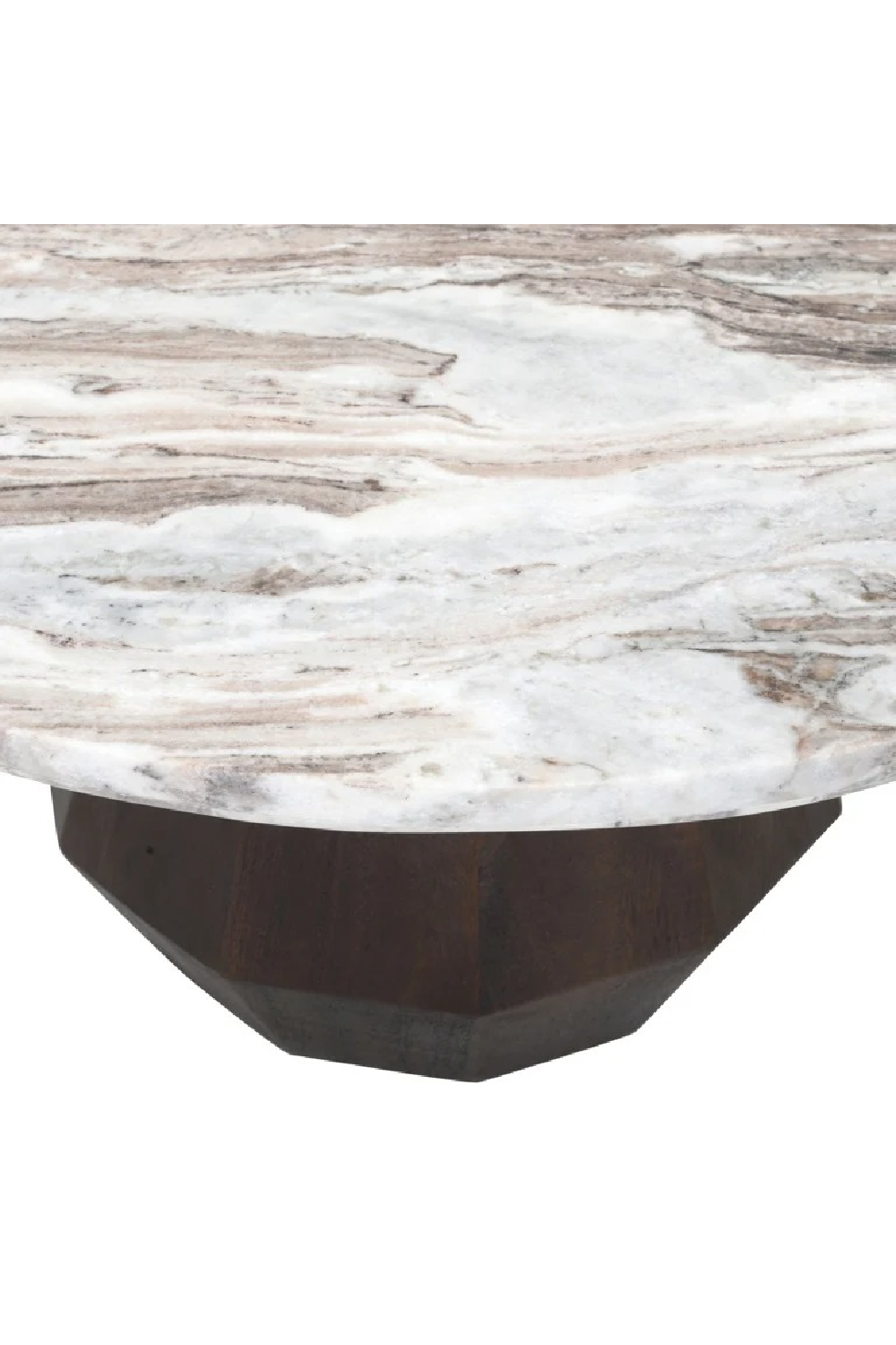 Round Marble Brown Coffee Table | Richmond Interiors Oberoy | Oroa.com