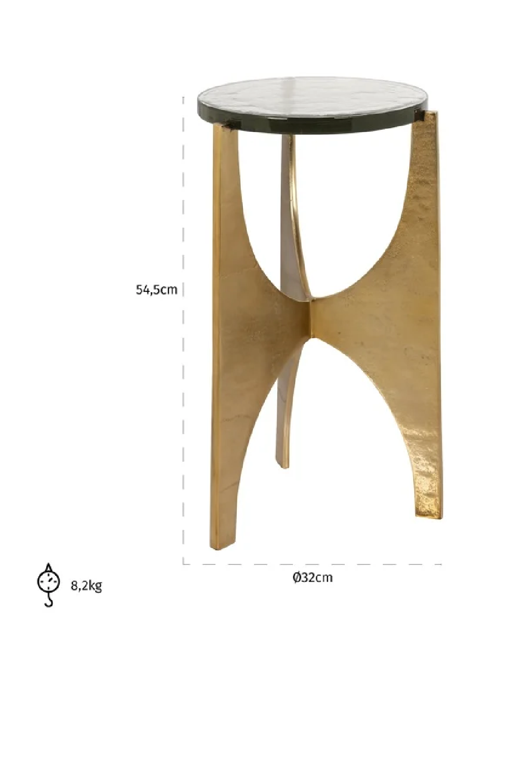 Glass Top End Table | Richmond Interiors Avery | Oroa.com