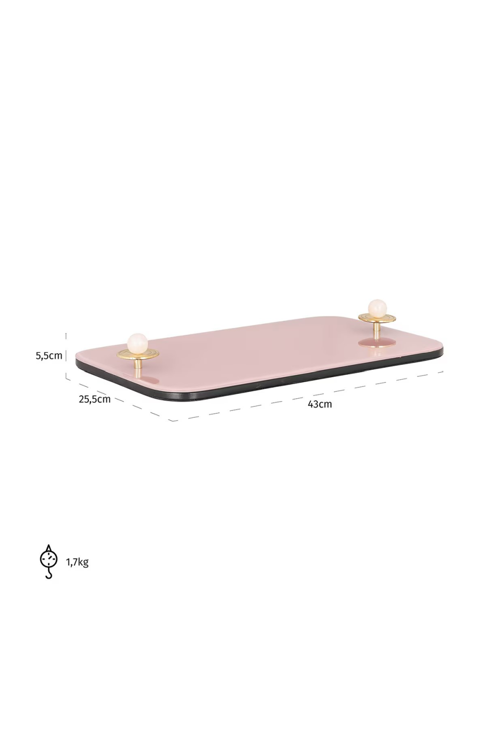 Pink Glass Tray | Richmond Interiors Jalien | Oroa.com
