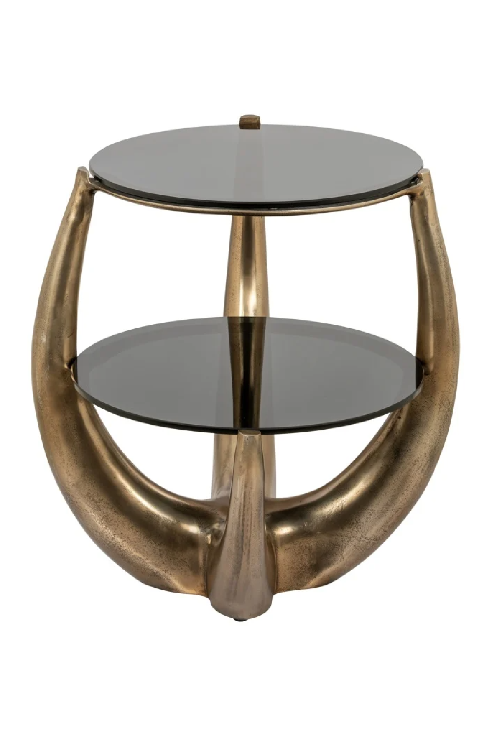 Gold 2-Layer End Table | Richmond Interiors Aida | Oroa.com