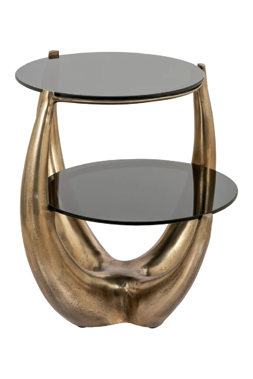 Gold 2-Layer End Table | Richmond Interiors Aida | Oroa.com