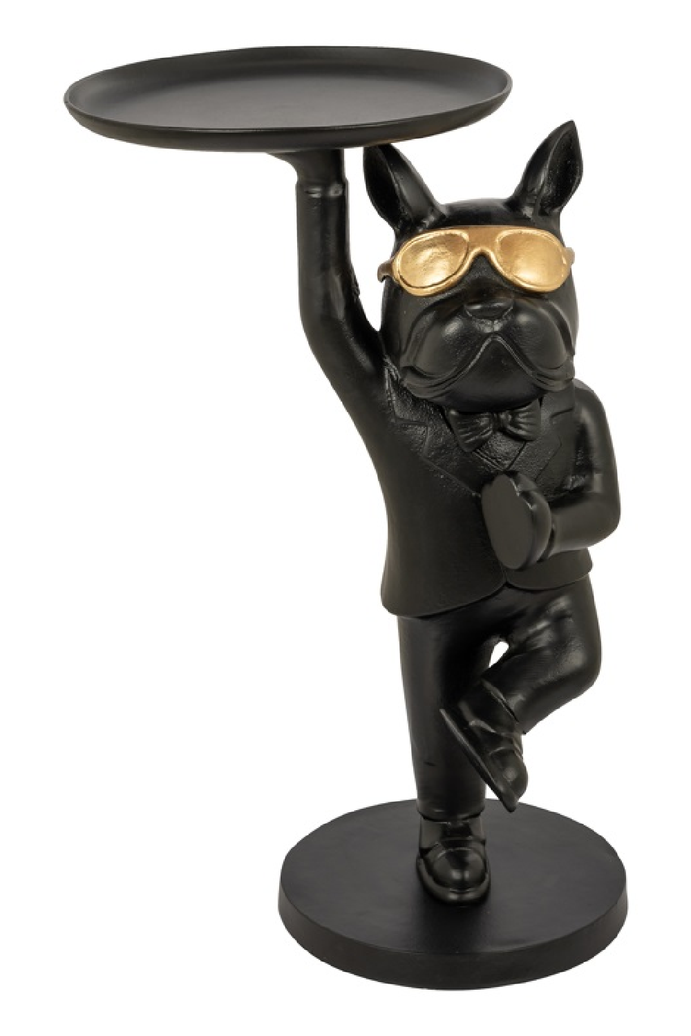 Dog Sculpture Black End Table | Richmond Interiors Bullie | Oroa.com