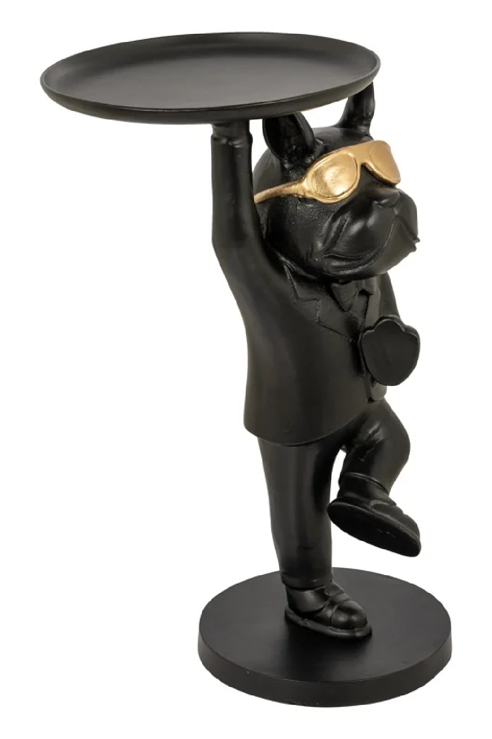 Dog Sculpture Black End Table | Richmond Interiors Bullie | Oroa.com