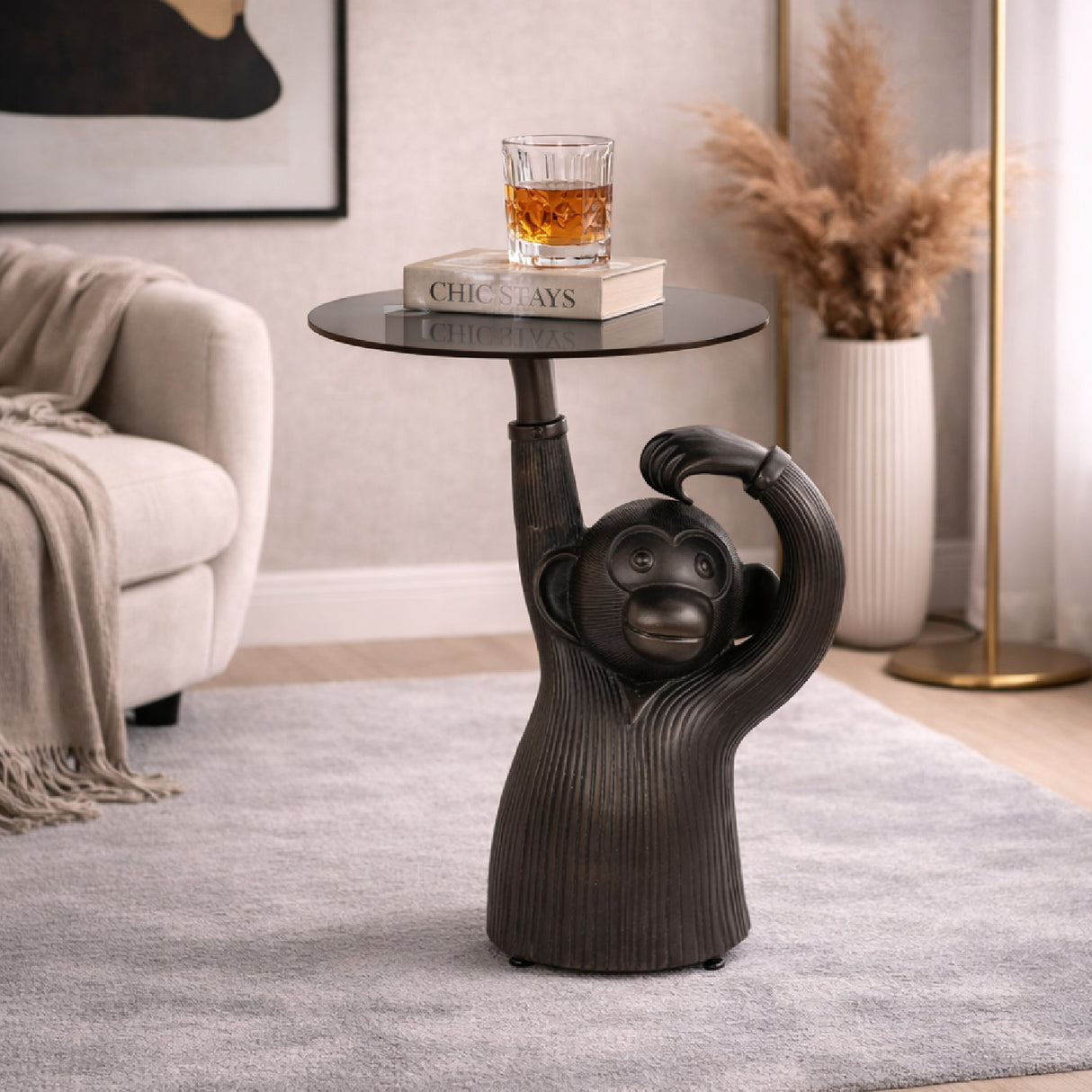 Bronze Sculpture End Table | Oroa.com