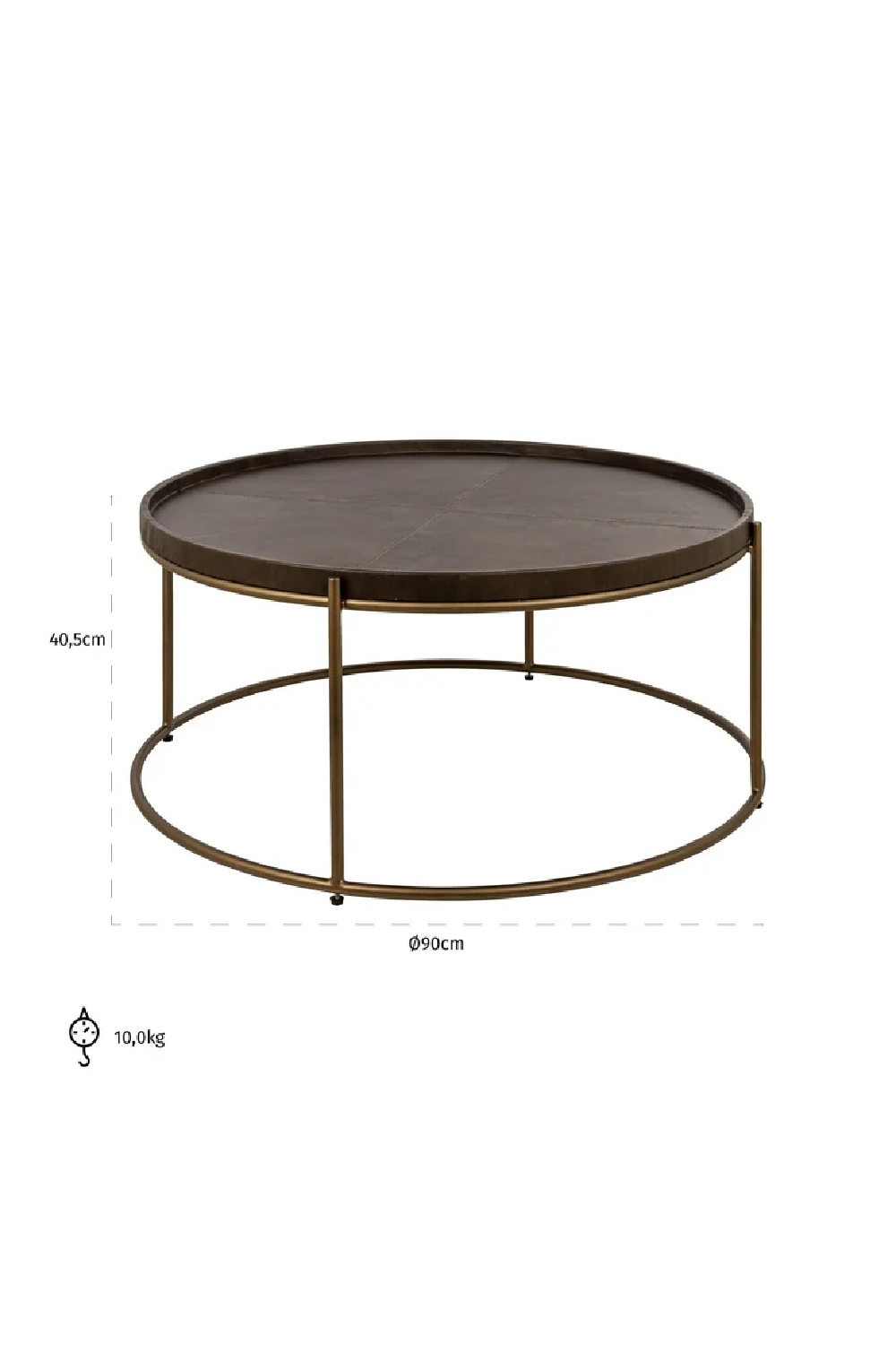 Brown Leather Coffee Table | Richmond Interiors Zillon | Oroa.com