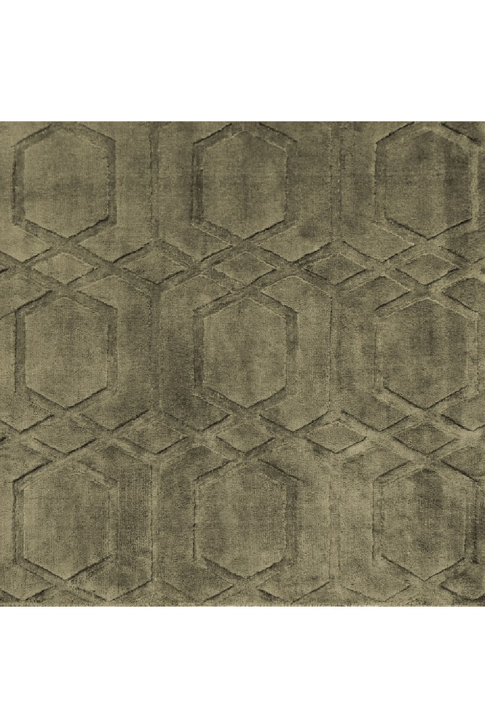 Olive Green Viscose Carpet 6'5" x 10' | Richmond Interiors Liva | Oroa.com