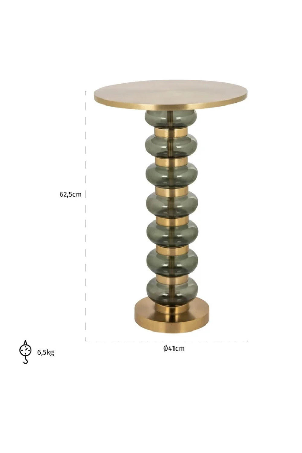 Green Glass End Table | Oroa.com