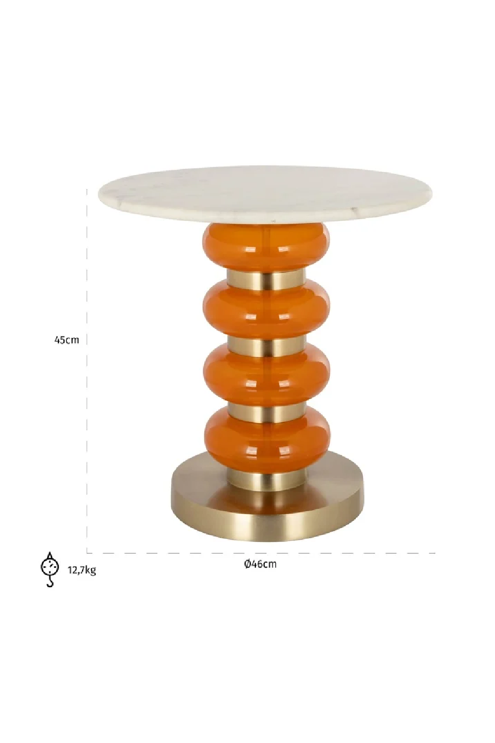 White Marble Side Table | Oroa.com