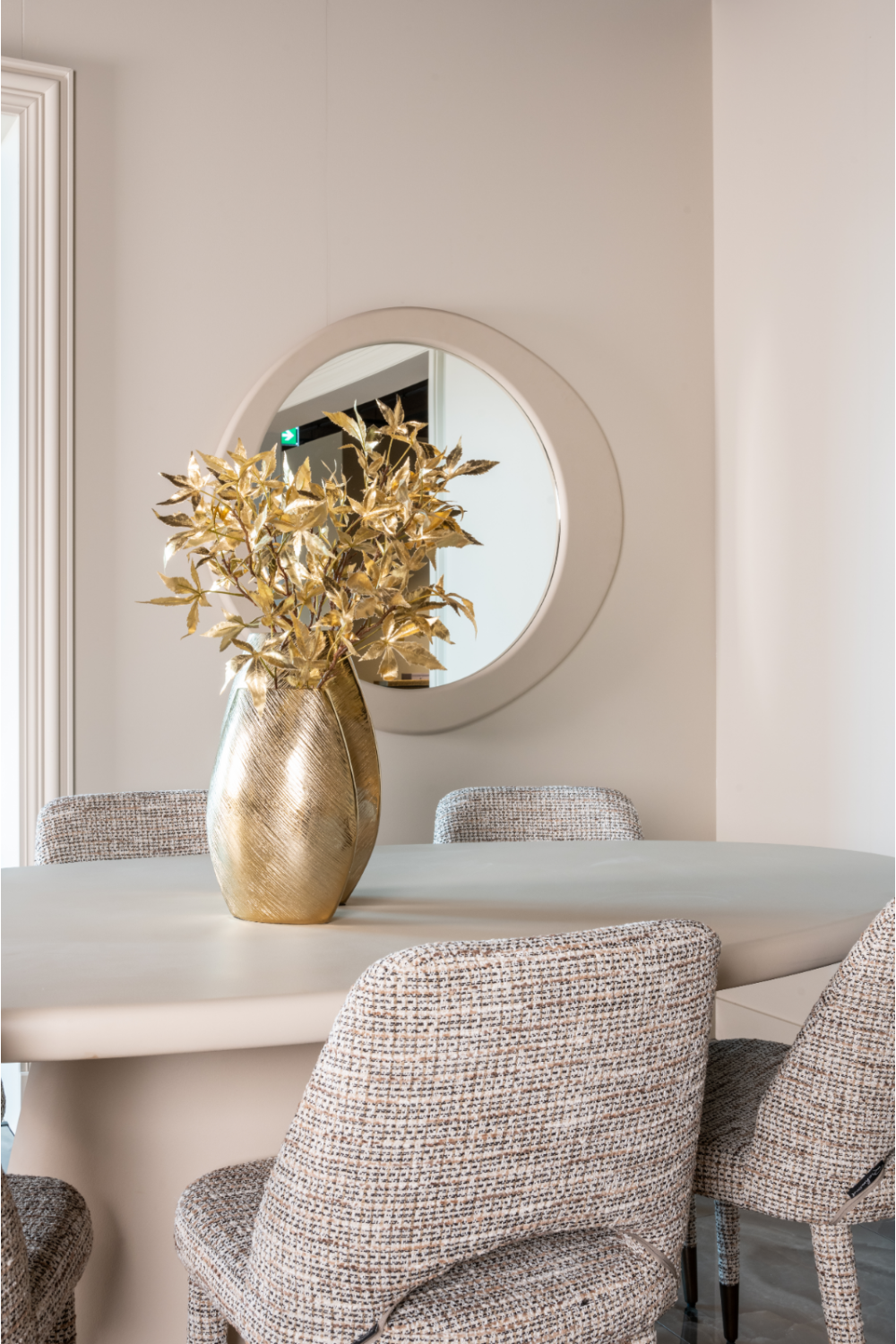 Beige Asymmetrical Mirror | Richmond Interiors Clayton | Oroa.com