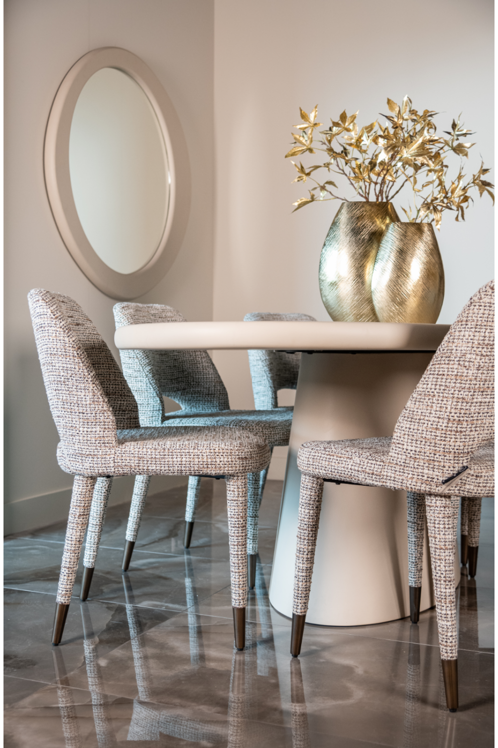 Beige Asymmetrical Mirror | Richmond Interiors Clayton | Oroa.com