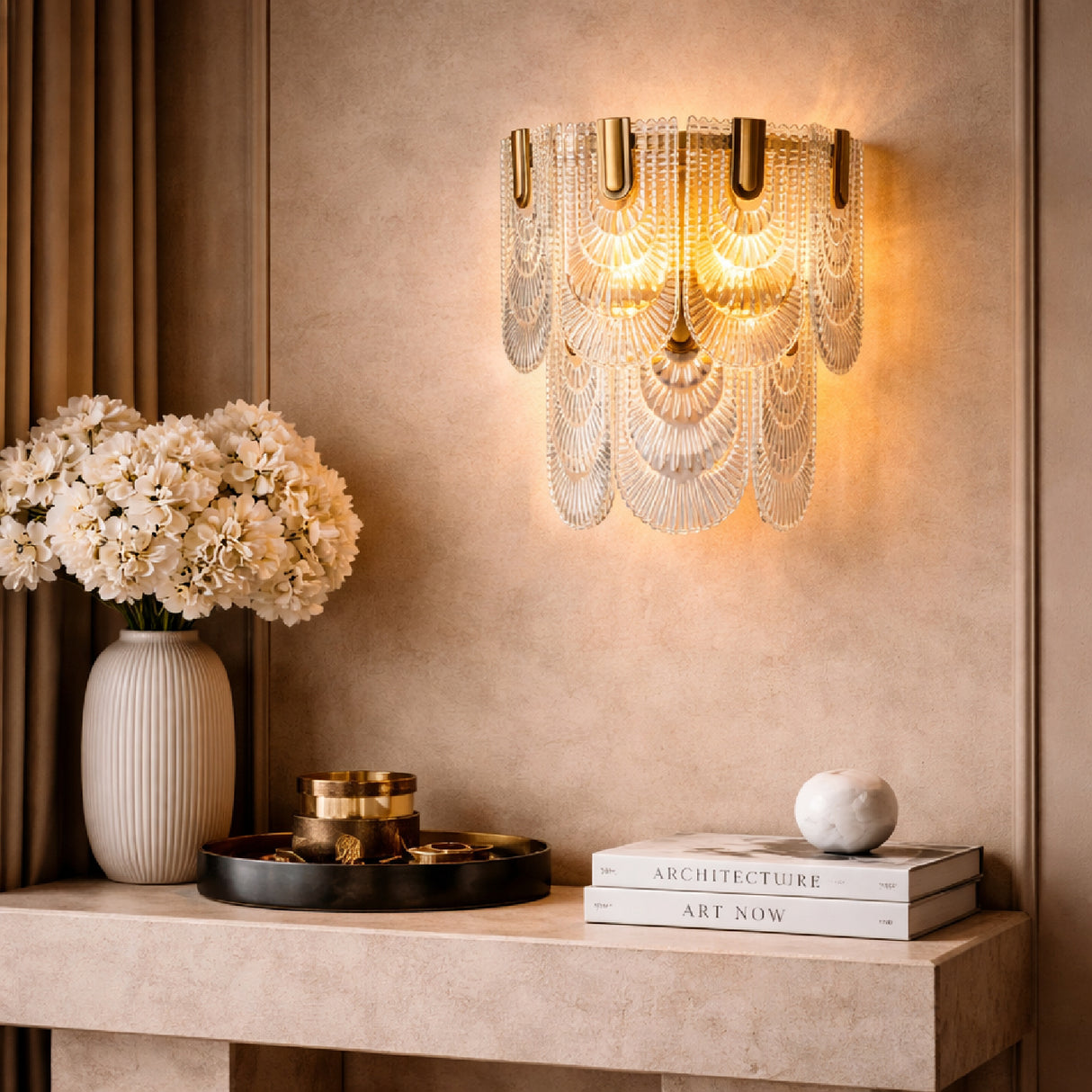Scalloped Glass Wall Lamp | Oroa.com