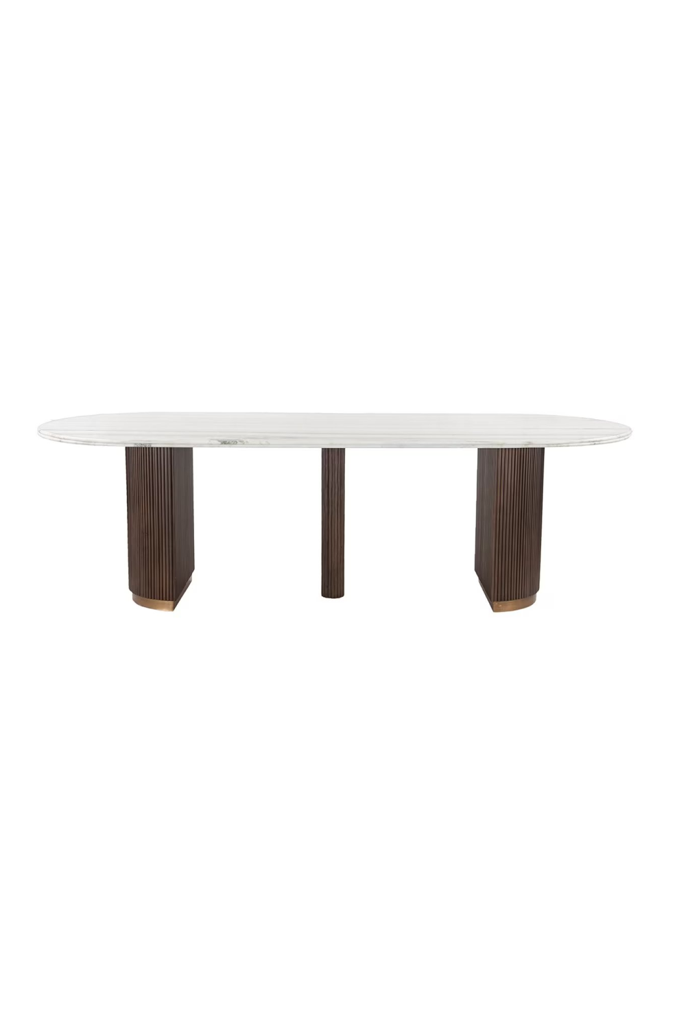Ribbed Wood Base Dining Table | Oroa.com