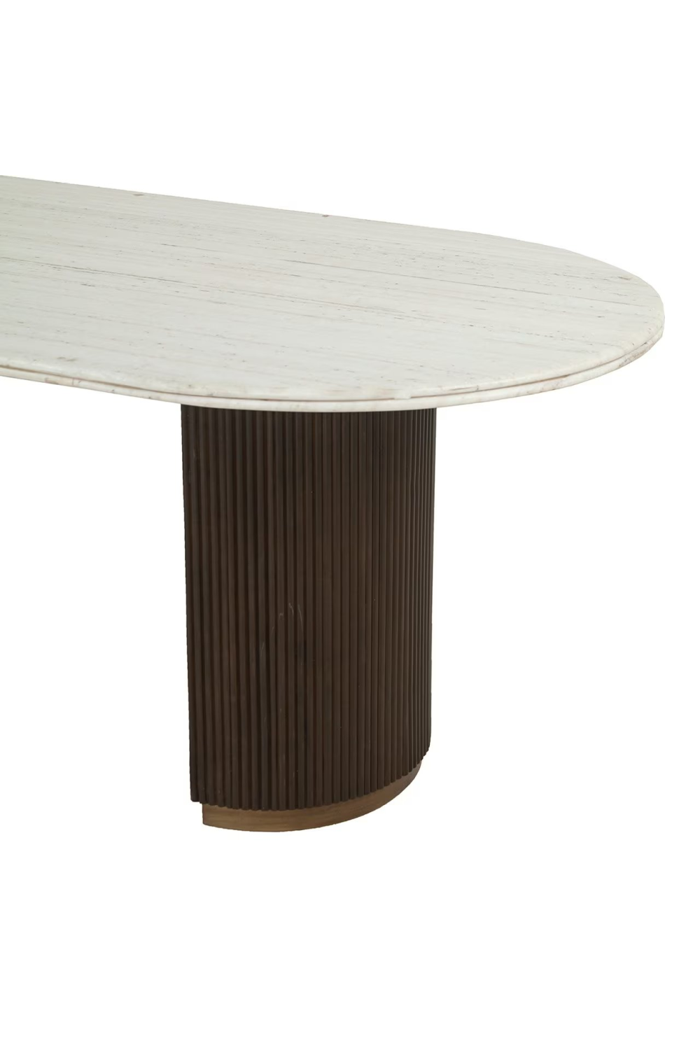 Ribbed Wood Base Dining Table | Oroa.com