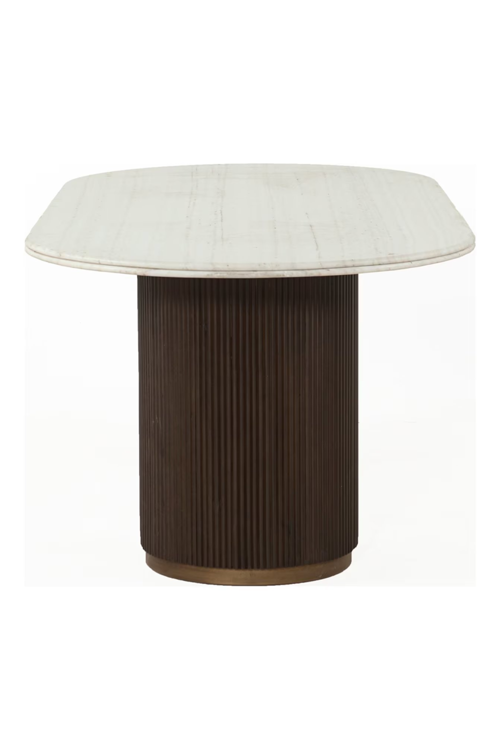 Ribbed Wood Base Dining Table | Oroa.com