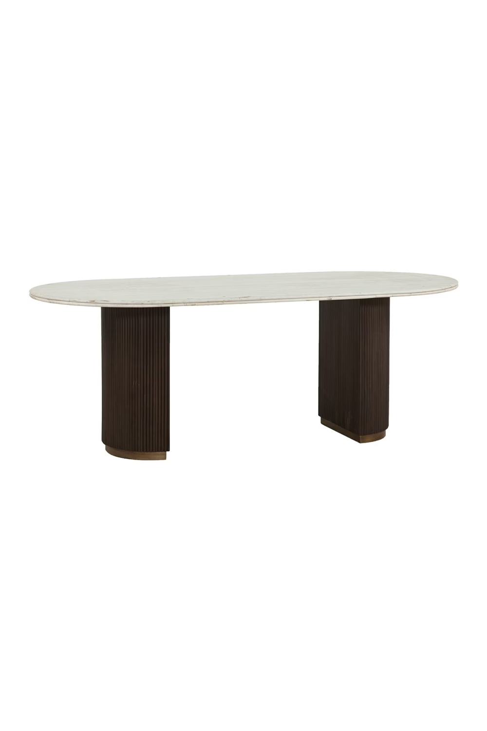 Ribbed Wood Base Dining Table | Oroa.com