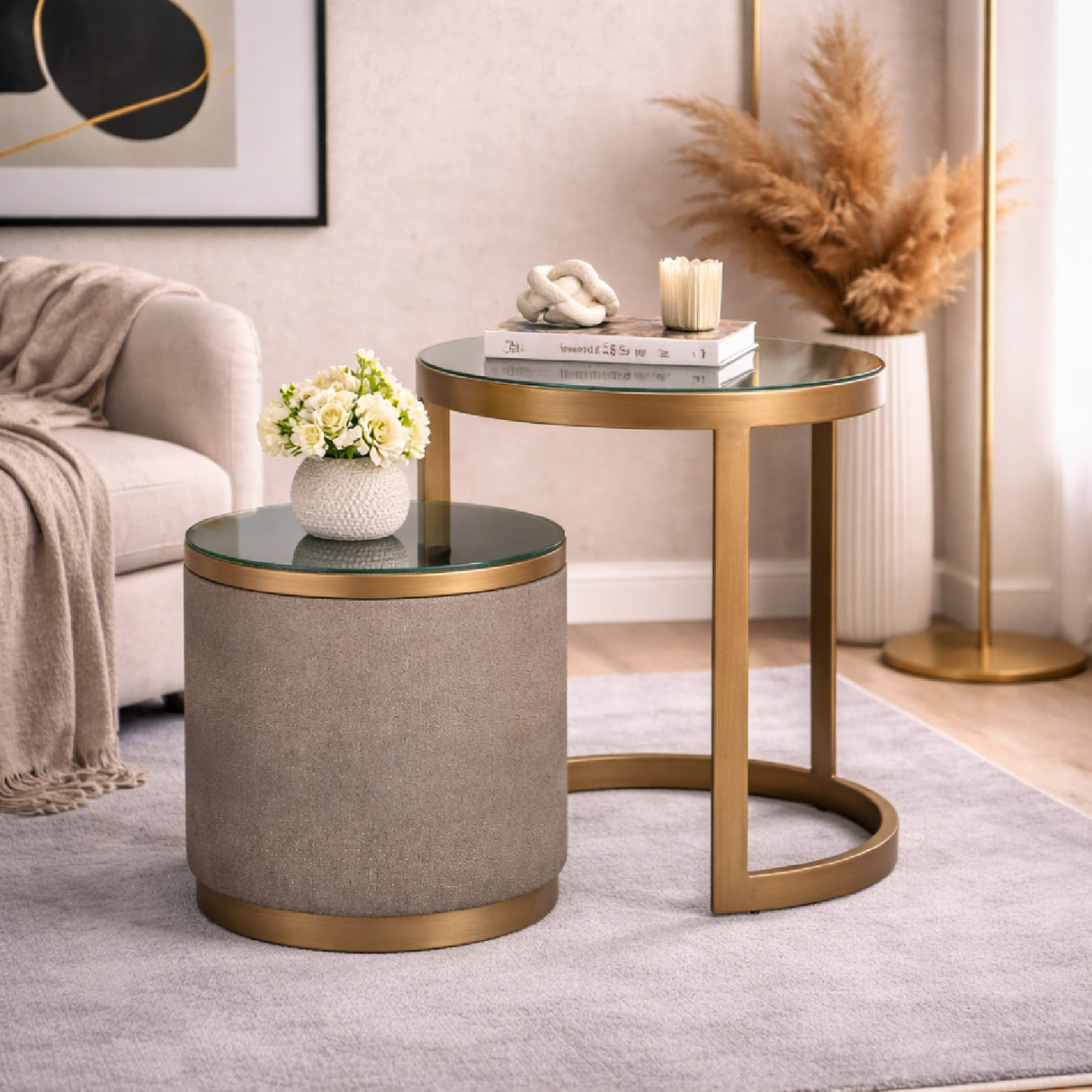 Glass Nesting End Tables (2) | Oroa.com