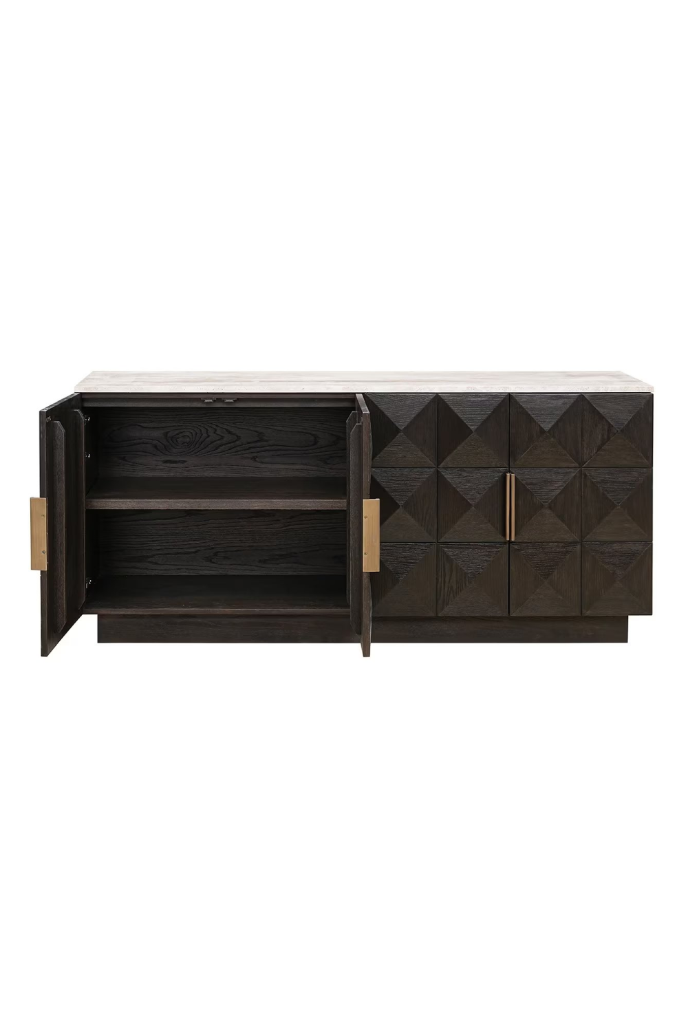 Brown Oak 4-Door Sideboard | Richmond Interiors Claremont | Oroa.com