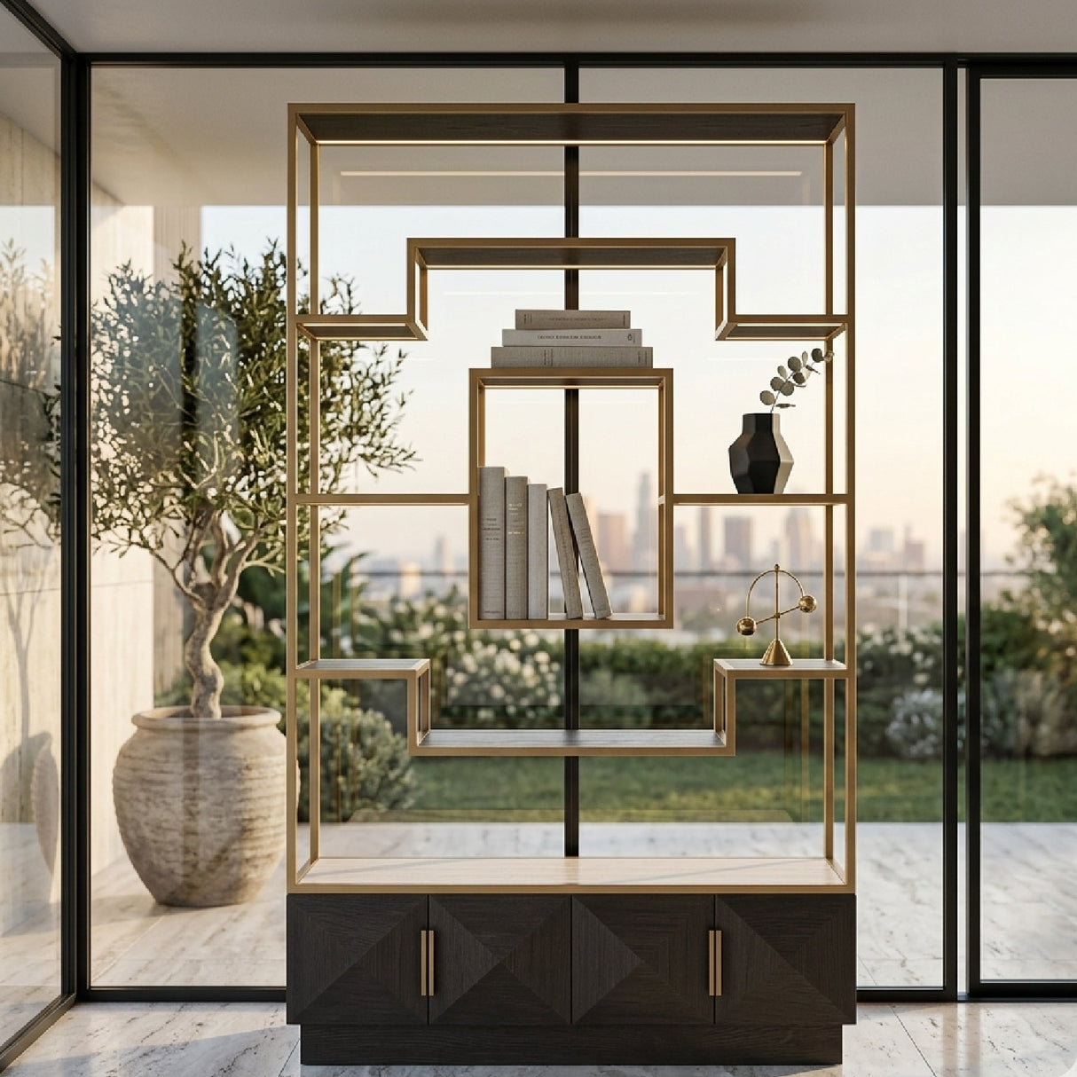 Brown Oak Display Cabinet | Oroa.com