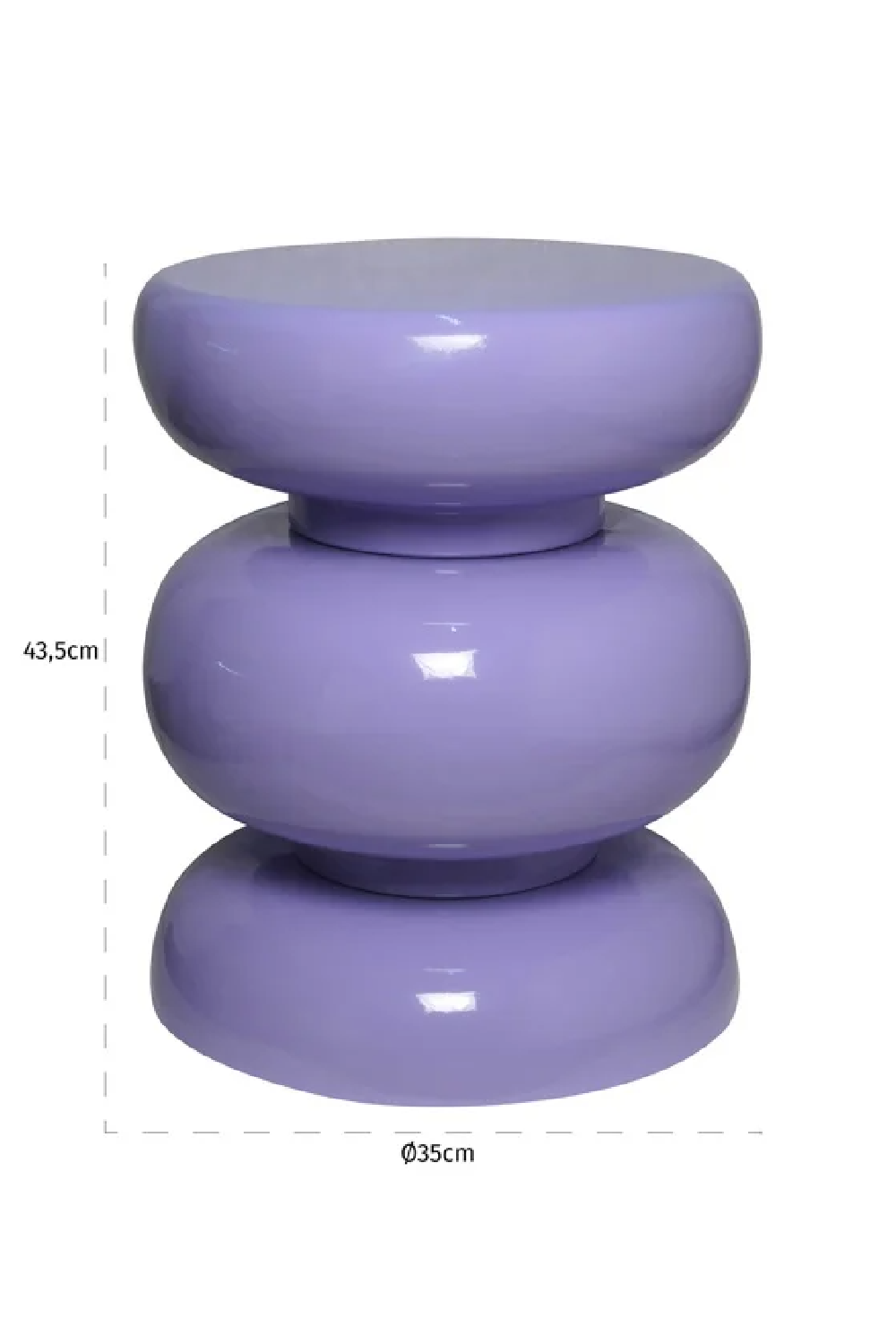 Purple Glossy End Table | Oroa.com