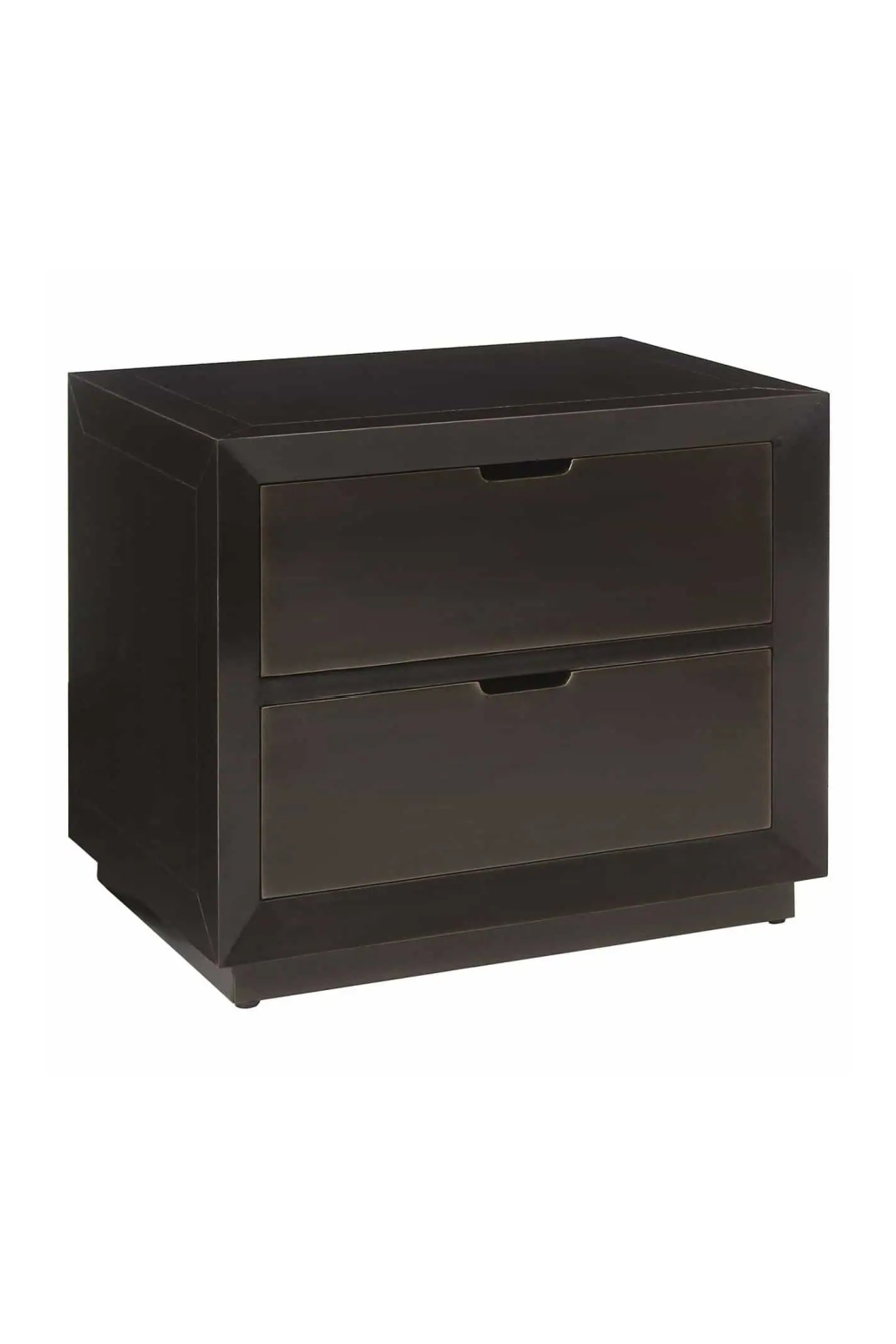 Brown Metal 2-Drawer Nightstand | Richmond Interiors Dante | Oroa.com