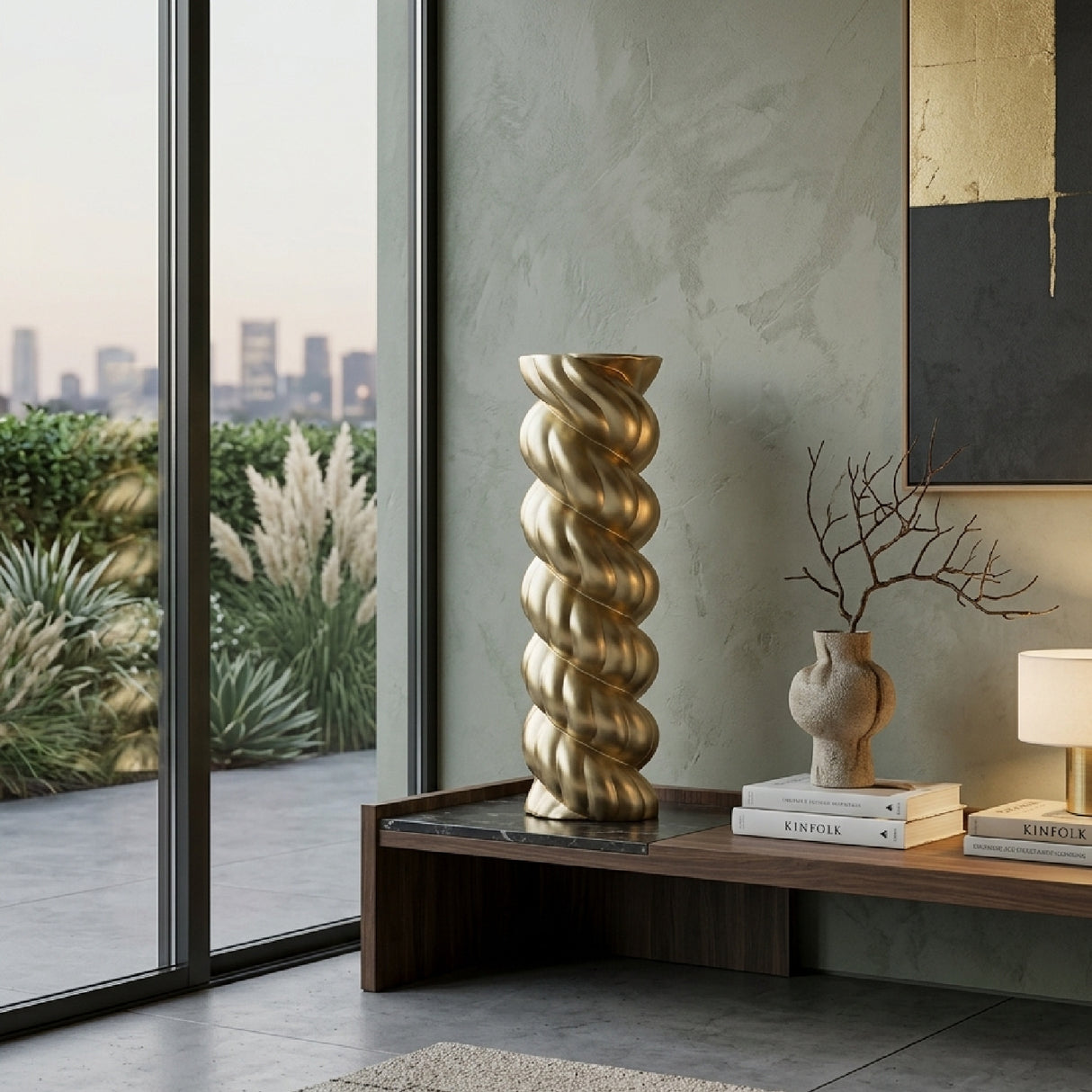 Gold Spiral Column | Oroa.com
