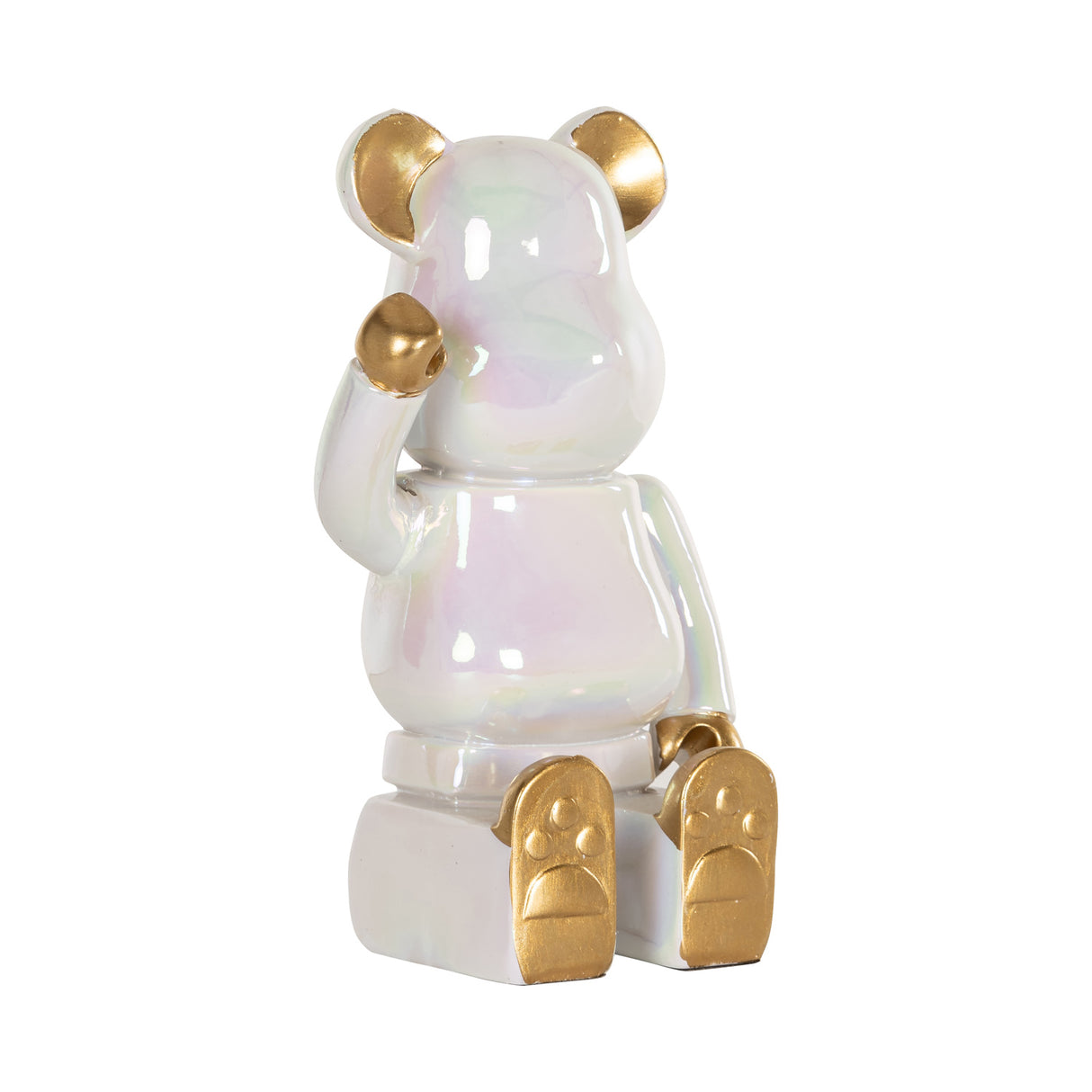 Modern European furniture - White Sitting Bear Decorative Object - www.oroa.com | Oroa.com