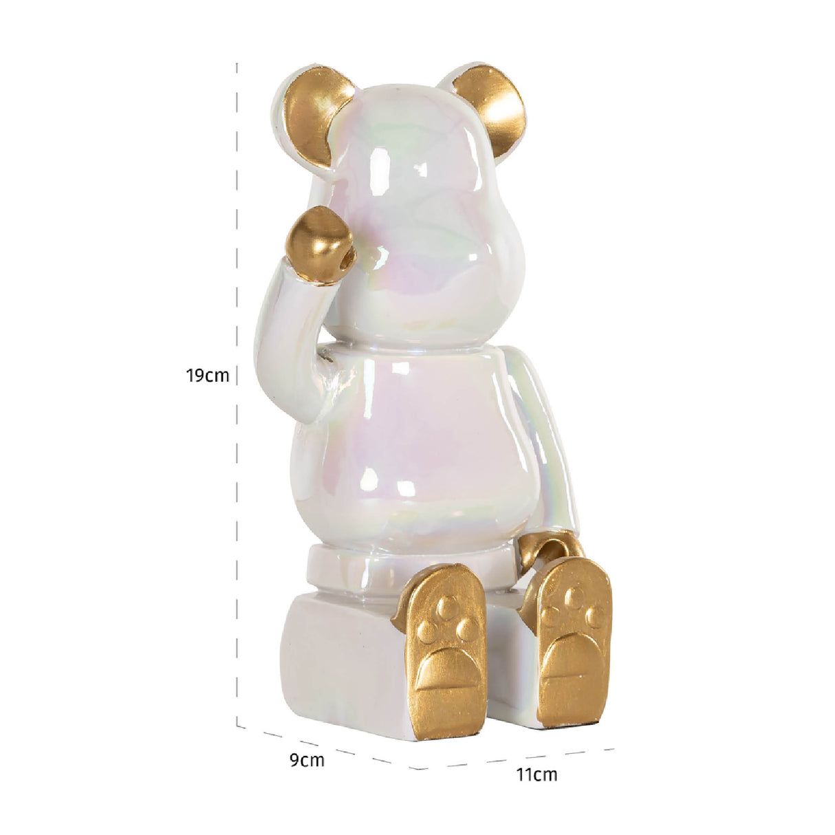 Modern European furniture - White Sitting Bear Decorative Object - www.oroa.com | Oroa.com