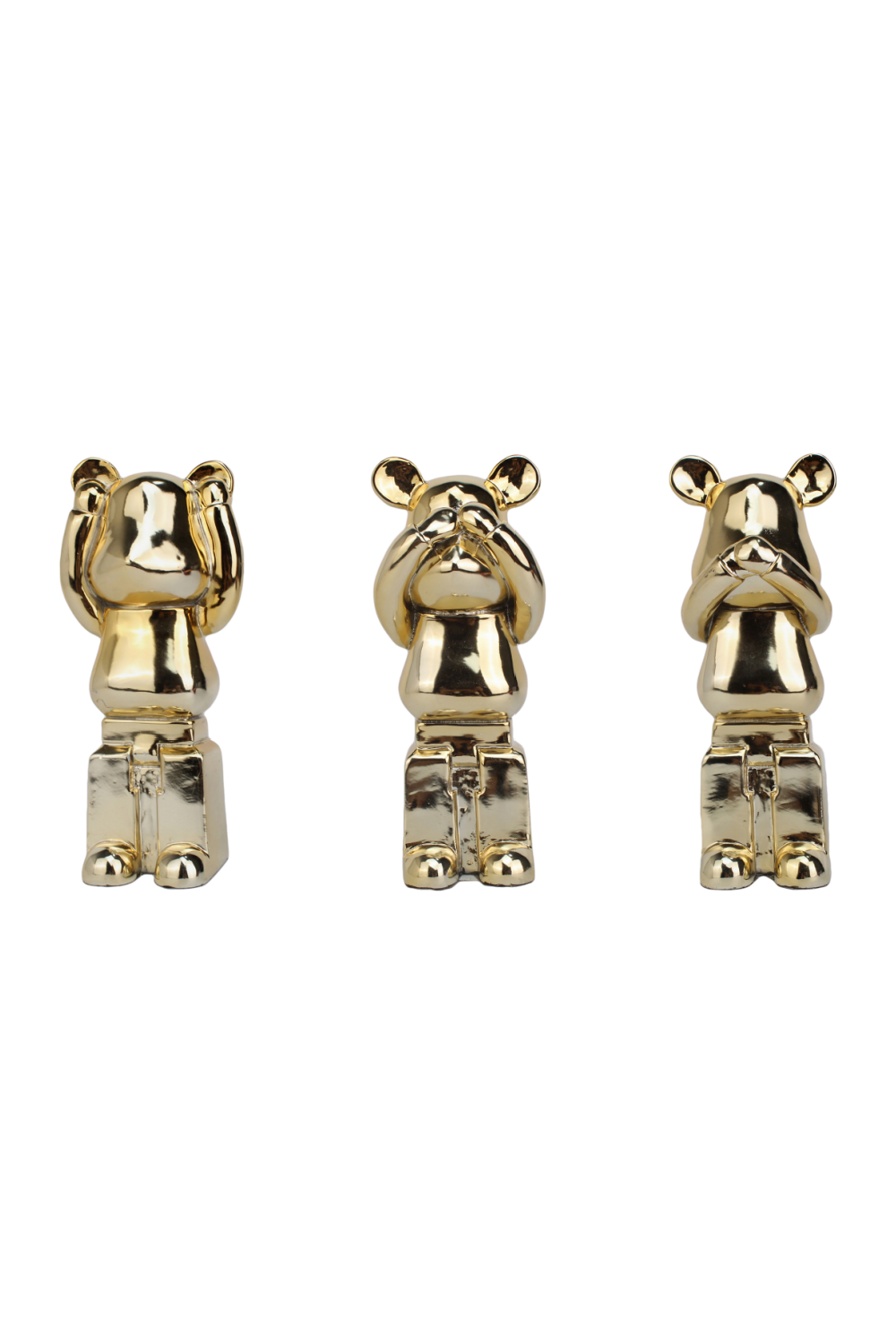 Gold Bear Sculpture Set (3) | Richmond Interiors Berna | Oroa.com