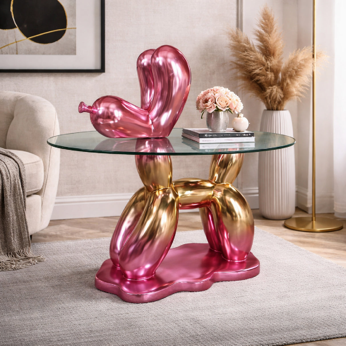 Multicolored Poodle End Table | Oroa.com
