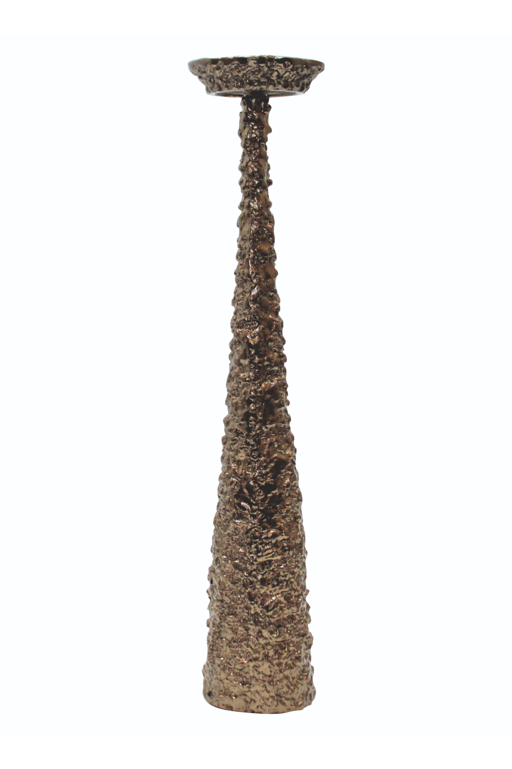 Brushed Gold Tapered Candle Holder | Oroa.com