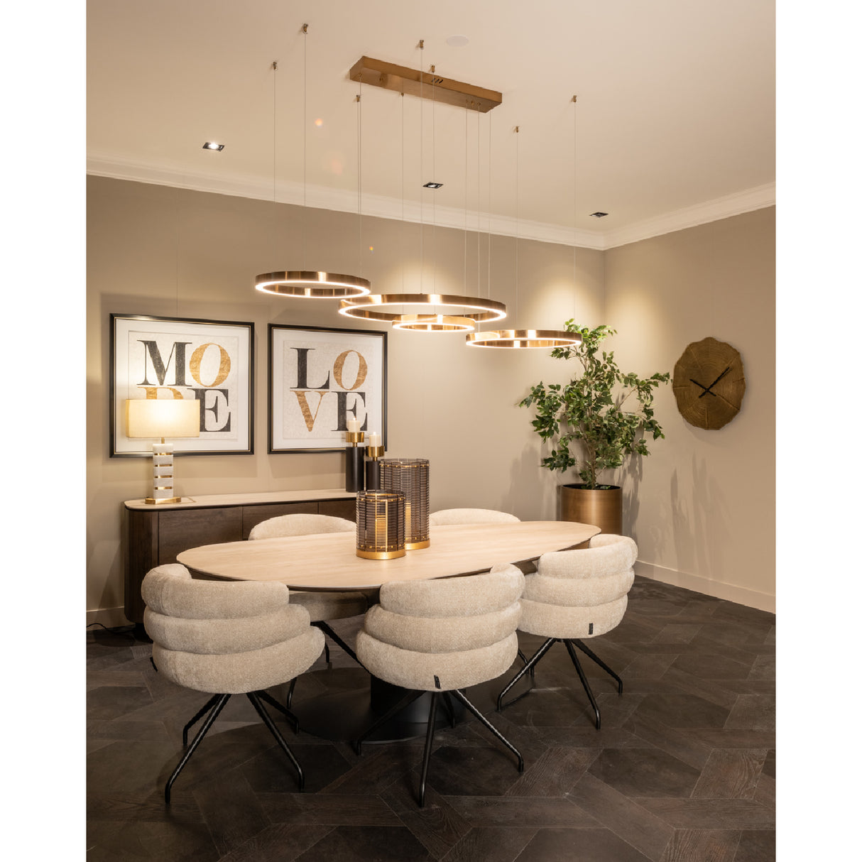 Modern European furniture - Gold Ring Chandelier - www.oroa.com | Oroa.com