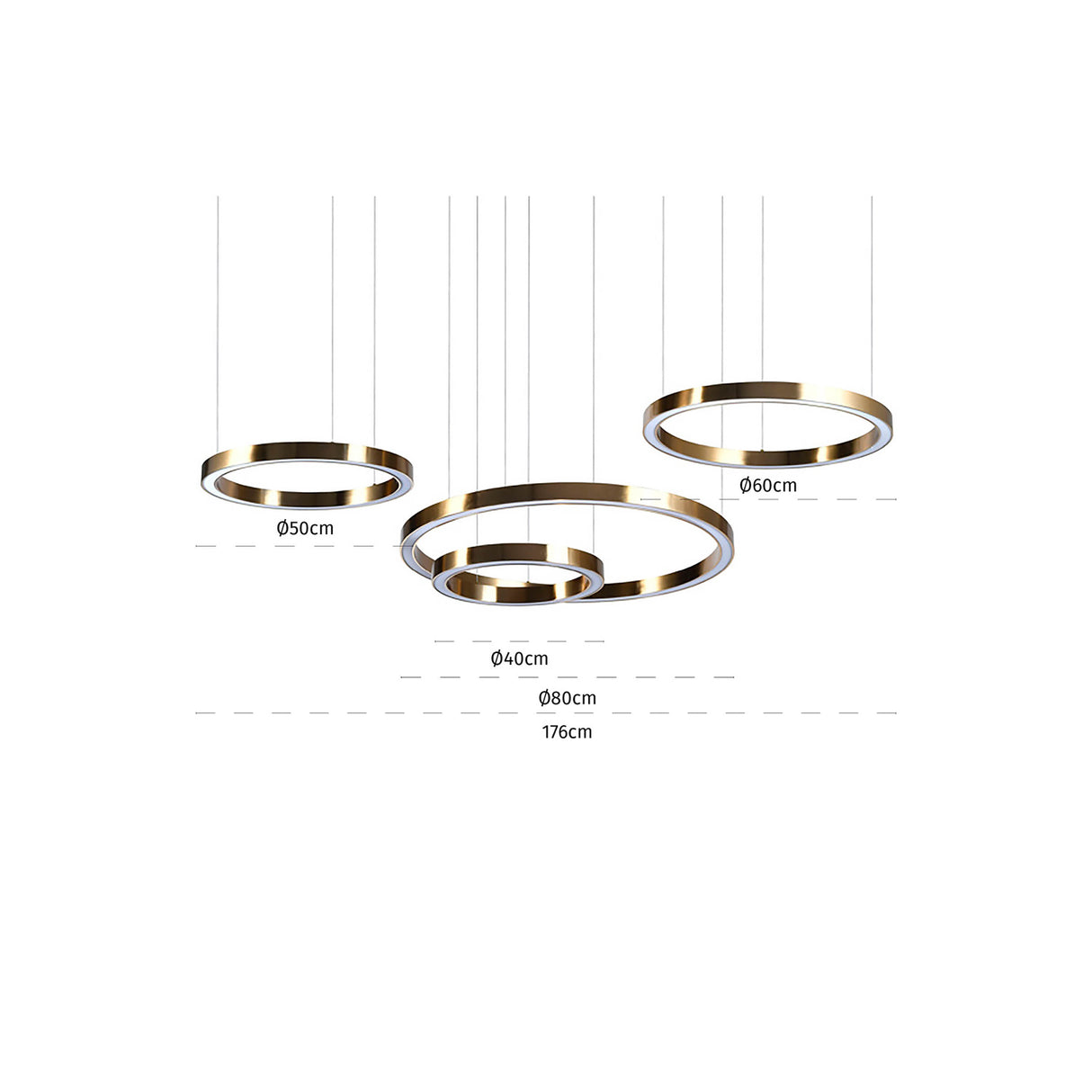 Modern European furniture - Gold Ring Chandelier - www.oroa.com | Oroa.com