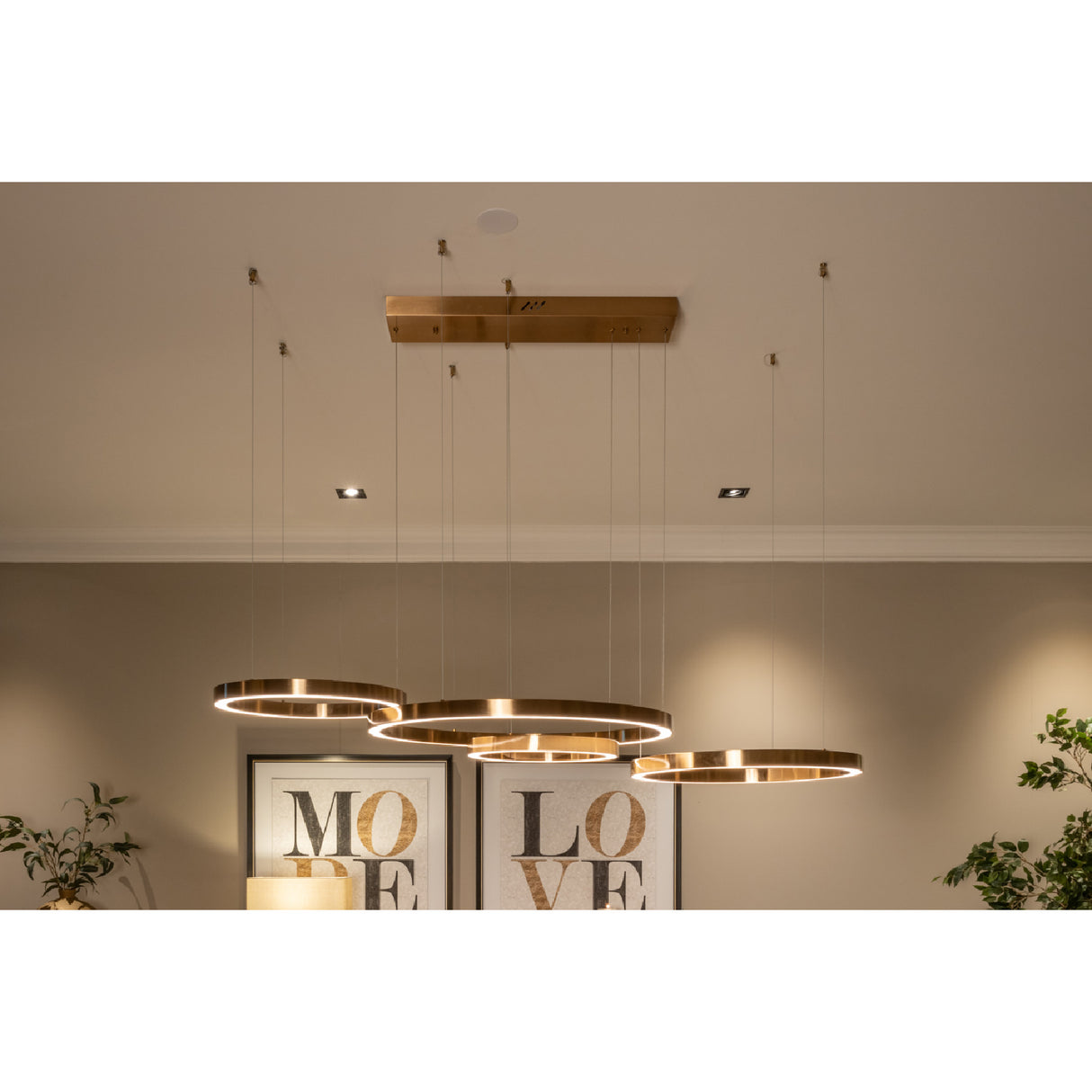 Modern European furniture - Gold Ring Chandelier - www.oroa.com | Oroa.com