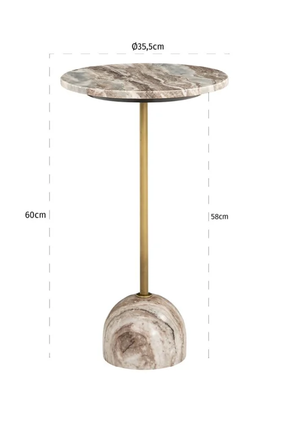 Marble Pedestal End Table | Richmond Interiors Kobe | Oroa.com