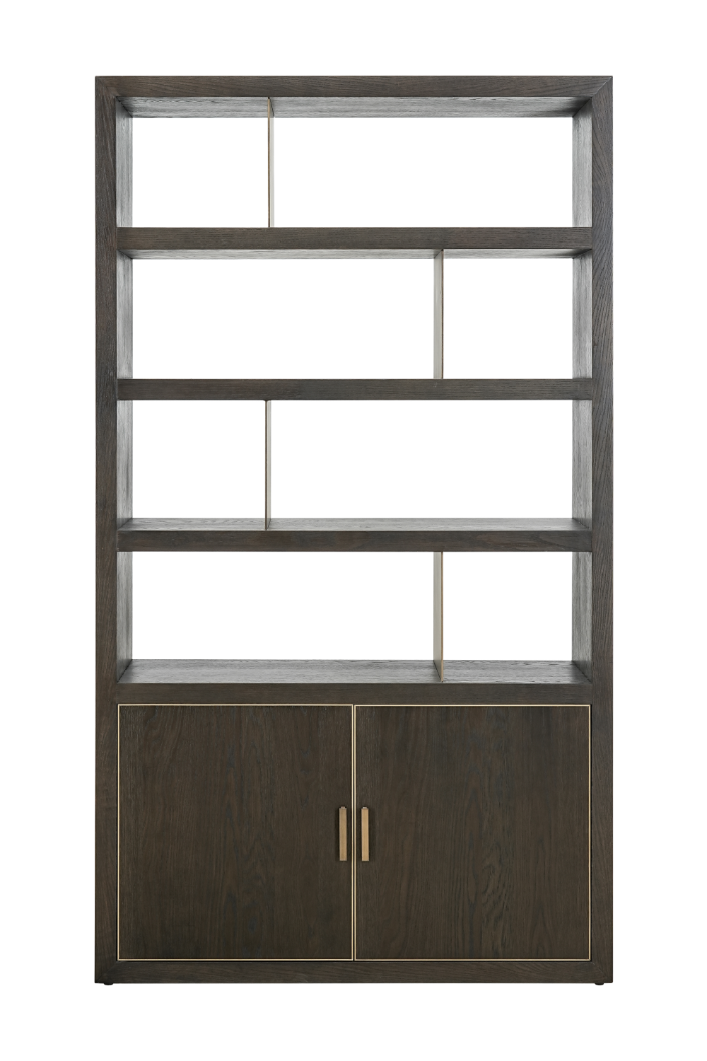 Brown Oak Staggered Display Cabinet | Richmond Interiors Rivertree | Oroa.com