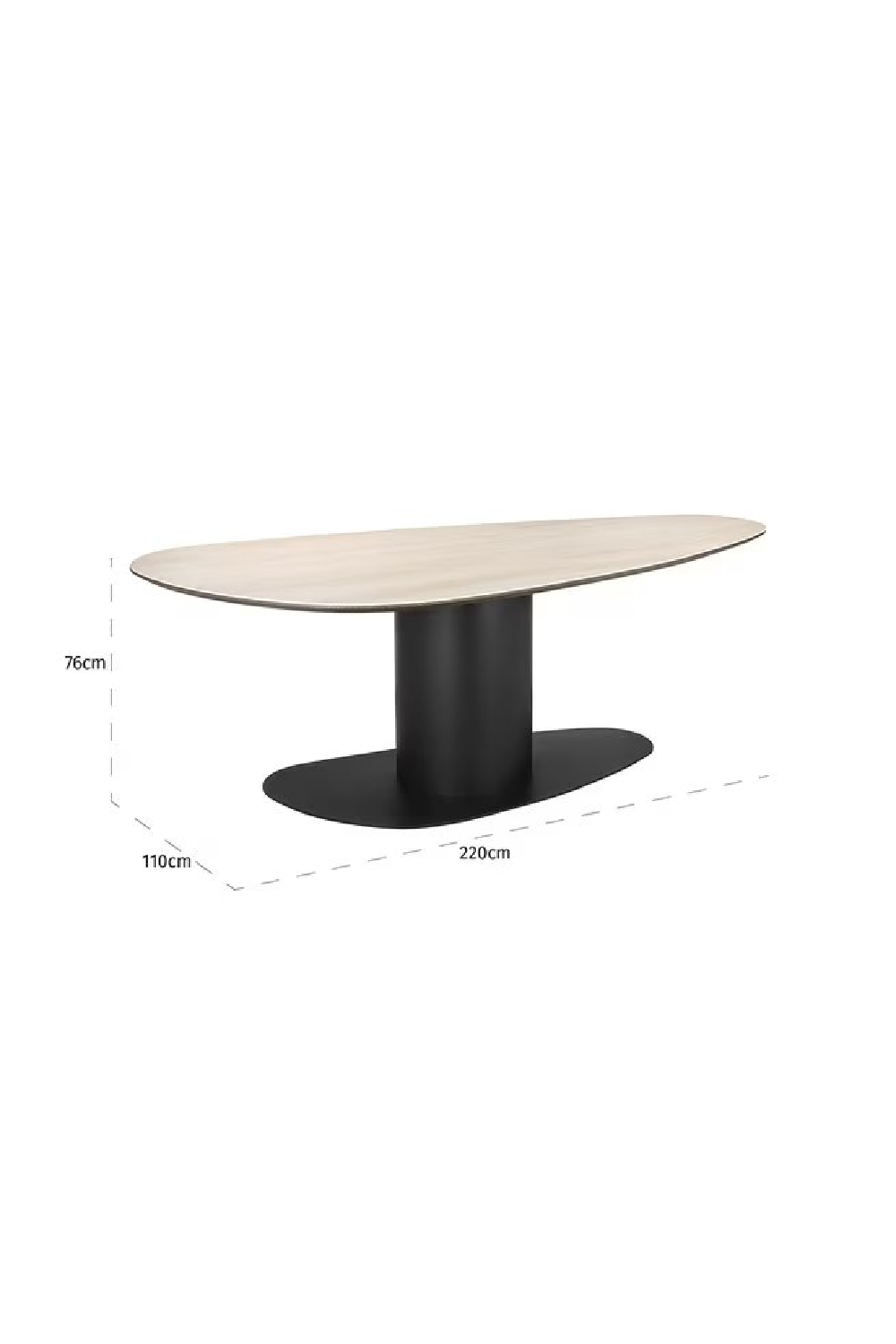 Beige Travertine Dining Table | Oroa.com