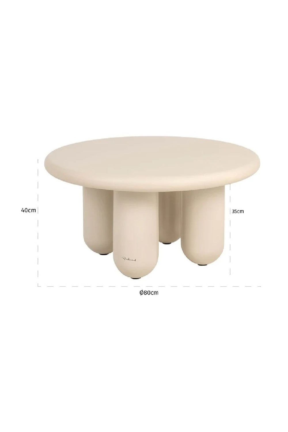 Beige Round Coffee Table | Oroa.com