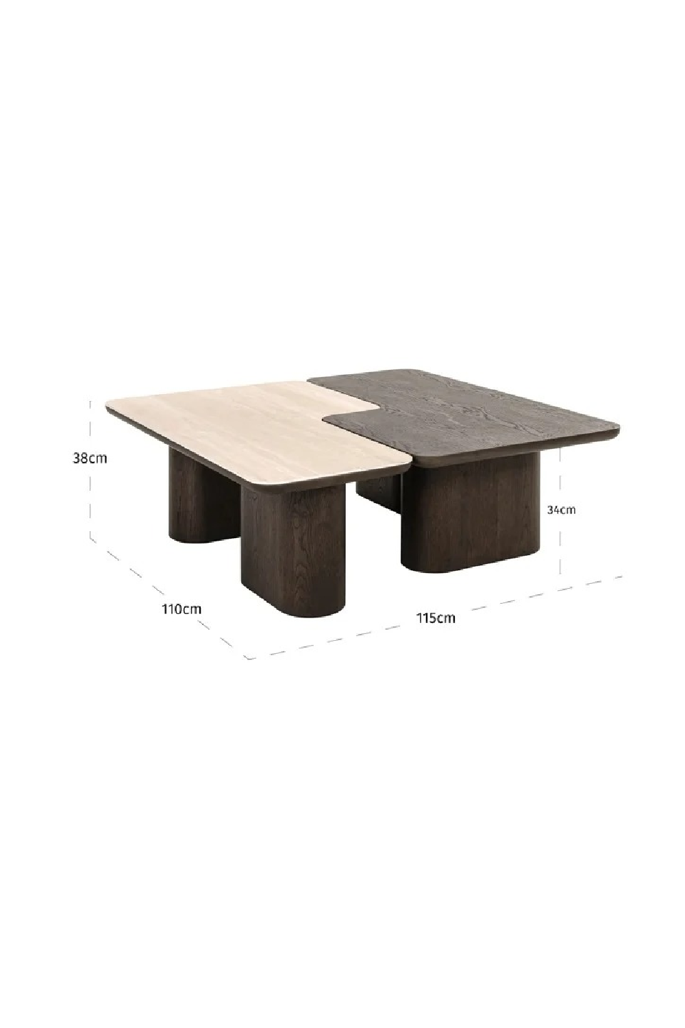 Two-Toned Coffee Table Set (2) | Richmond Interiors Nando | Oroa.com