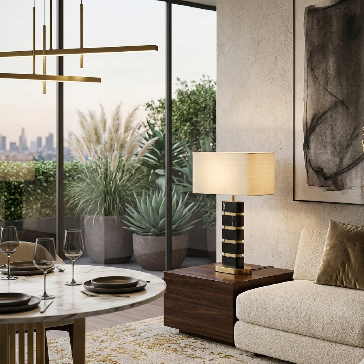 Marble Base Table Lamp | Oroa.com