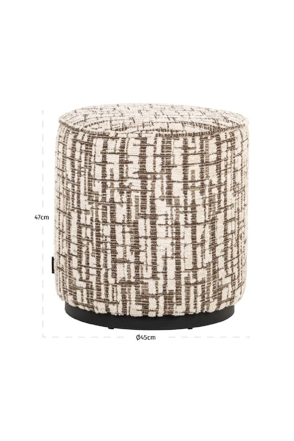 Cylindrical Upholstered Pouf S | Richmond Interiors Lexie | Oroa.com