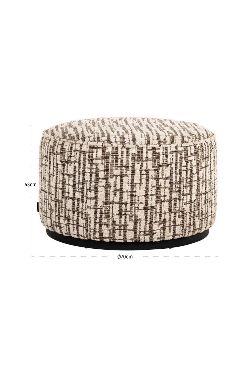 Cylindrical Upholstered Pouf L | Richmond Interiors Lexie | Oroa.com