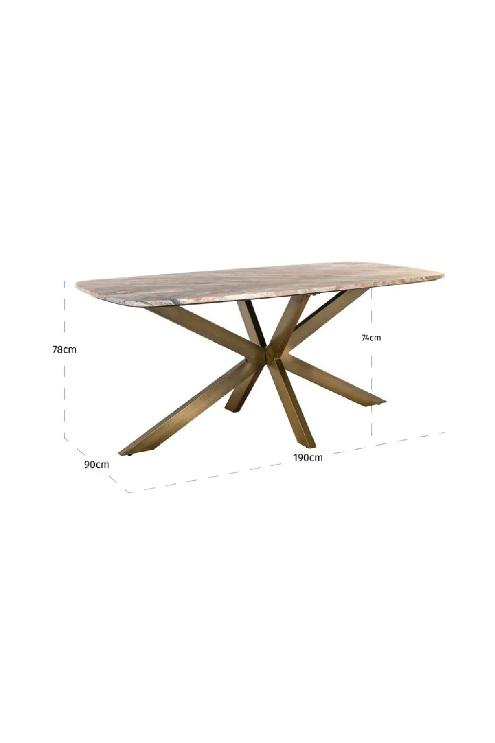 Spider Leg Marble Dining Table | Oroa.com
