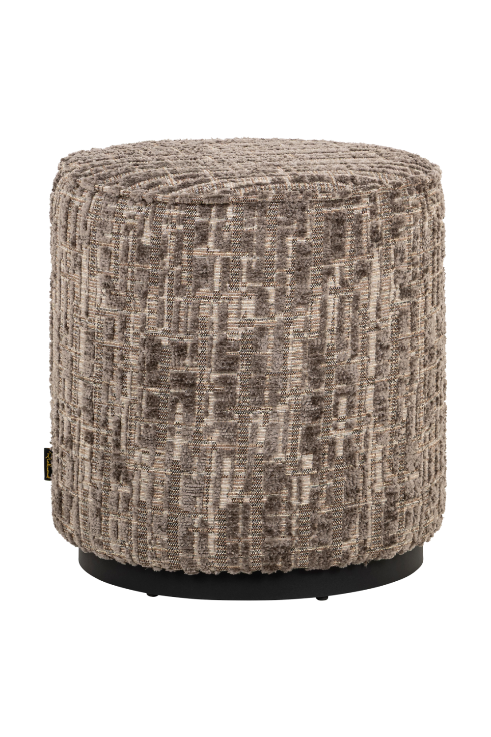 Gray Cylindrical Pouf | Richmond Interiors Lexie | Oroa.com